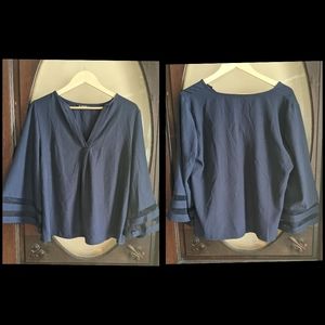 SHEIN XL Navy blue top